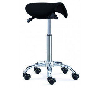 Tabouret ergonomique, selle de cheval à roulettes réglable en