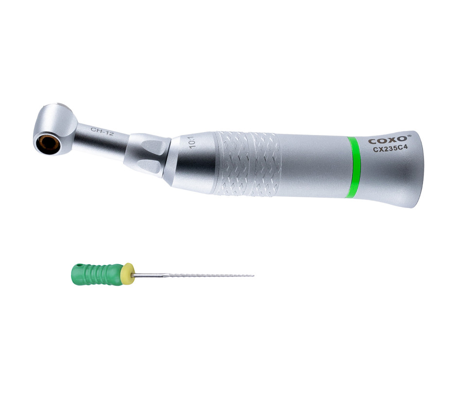 Contra-Ângulo Anel Verde - Rácio 10:1 - Endodontia Giromática - Coxo - Limas NiTi Manuais