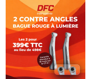 PROMOTION - 2 RED RING CONTRA-ANGLES WITH LIGHT - REF:667